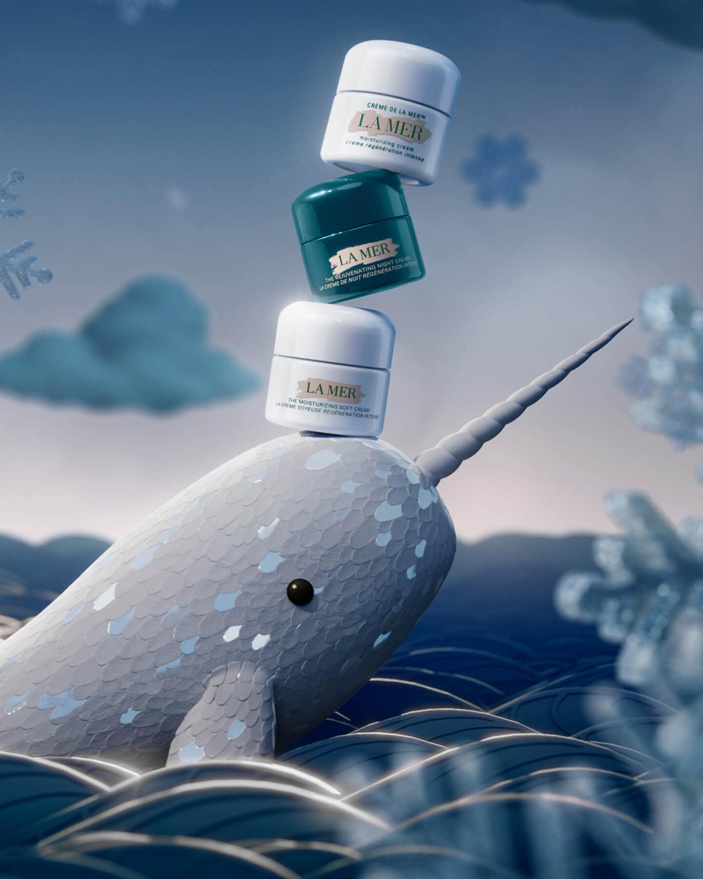  collection of four La Mer icons in an exclusive bag for a luxurious ritual of cleansing, hydration and overnight renewal with y